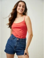 3 Pieces Multicolor Combo Ladies Comfortable Cotton Tank Tops - Image 3