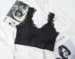 Imported Soft Comfortable Lace Padded Seamless Lingerie Wireless Fitness Top Bra for Women - Image 9
