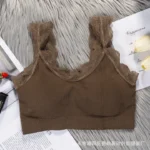 Imported Soft Comfortable Lace Padded Seamless Lingerie Wireless Fitness Top Bra for Women - Image 13