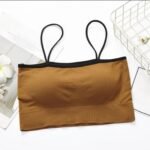 Padded Seamless Tube Crop Top Bra for Women