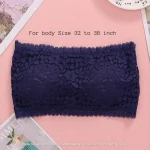 Lace Tube Imported Padded Push Up Lace Tube Strapless Bra For Women - One Piece - Image 9