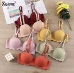 Women Solid Seamless Underwear Adjustable Push Up Wire Free Bralette Soft Fashion Female Breathable Lingerie - Bra - Image 9