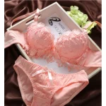 Women Push Up Bra And Panty Set Girl Floral Lace Underwear Set Underwire Brassiere - Image 4