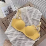 Women Solid Seamless Underwear Adjustable Push Up Wire Free Bralette Soft Fashion Female Breathable Lingerie - Bra - Image 2