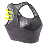 Women Bra Yoga Bra Mesh Hollow Out Breathable Fitness Shockproof Quick drying on the back For Running Gym Push Up Sports Shapwear Air Bra - Image 4