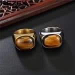 Tiger Eye Stone finger Ring for Men and Women