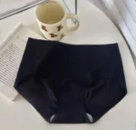 Imported Breathable Briefs Solid color mid waist Ice silk transparent stylish panty comfortable long time useable panty invisible antibacterial underwear for women - One Piece - Image 4