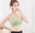 Imported Premium soft comfortable seamless sports yoga padded sports wear bra for Women - One Piece Bra - Image 3