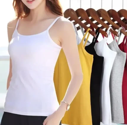 Ladies Inner Cotton Tank Tops For all season- 1 Piece (Multicolor)