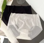 Imported Breathable Briefs Solid color mid waist Ice silk transparent stylish panty comfortable long time useable panty invisible antibacterial underwear for women - One Piece - Image 5