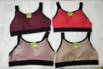3 Piece Sports bra breathable gathered bra running bra beautiful back bra seamless bra padded bra for Women - Image 2