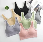 Imported Premium soft comfortable seamless sports yoga padded sports wear bra for Women - One Piece Bra - Image 9