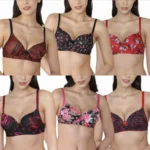 1 Piece Printed Adjustable strap bra Foam bra padded bra comfortable bra stylish bra for Women(Any 1 color) - Image 4