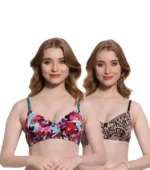 1 Piece Printed Adjustable strap bra Foam bra padded bra comfortable bra stylish bra for Women(Any 1 color) - Image 2