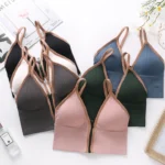 Imported New style padded comfortable bra deep V one piece zipper vest sports base beautiful back outer wear women's underwear seamless versatile girls tube top bra - Image 10