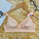 3 piece comfortable Indian Like me bra cotton big belt soft synthetic Bra for women - Image 5